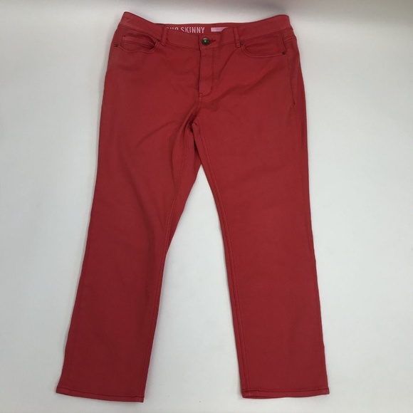 DKNY jeans Womens Pants Soho Skinny Coral - Picture 5 of 6